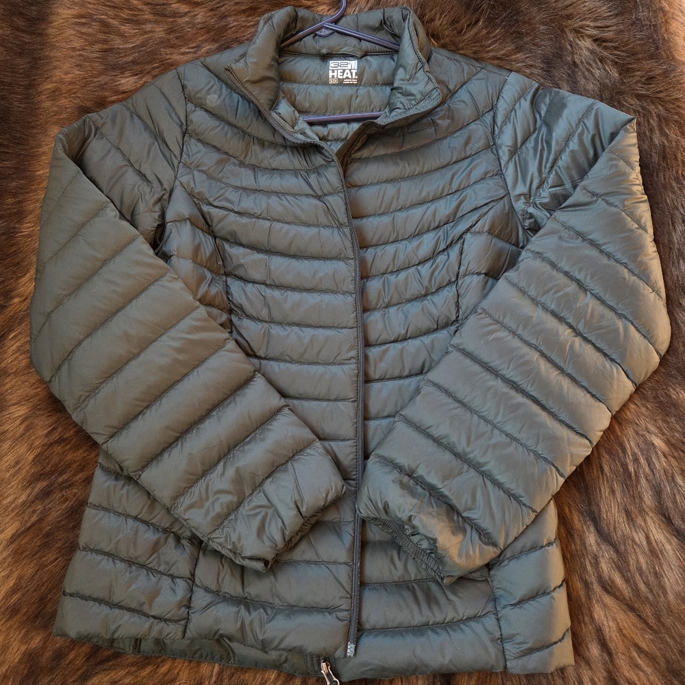 32 Degrees Ultra Ligbt Down Green Jacket